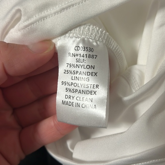 TCEC Size L White Mini Ribbed Athletic Dress - Picture 6 of 6